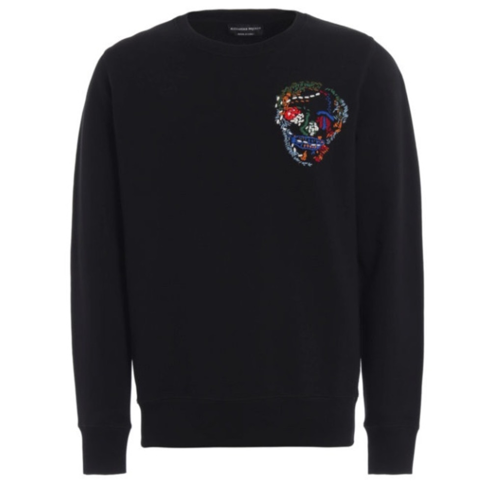 Alexander McQueen Skull Embroidered Sweatshirt